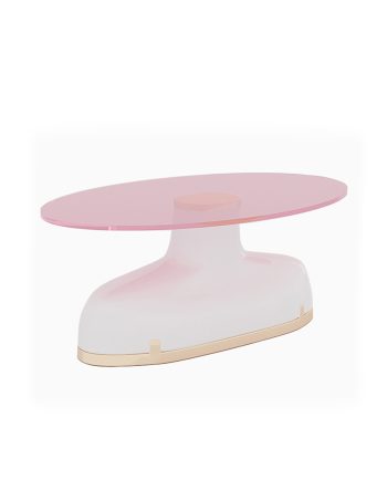 renkli cam orta sehpa kadın figürü