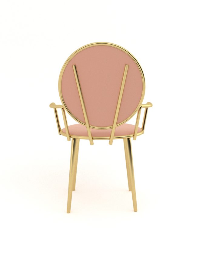Pem gold metal sandalye tasarımı