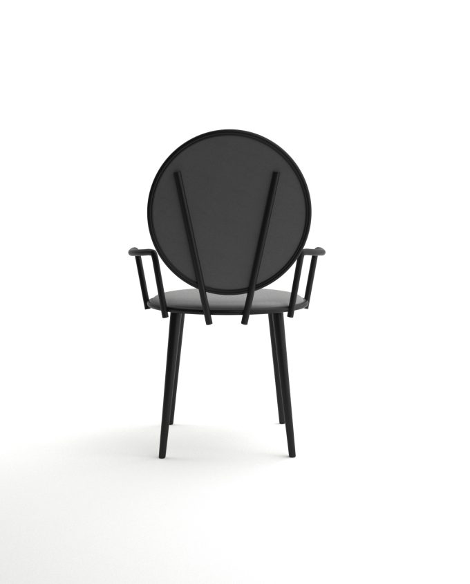 siyah metal sandalye