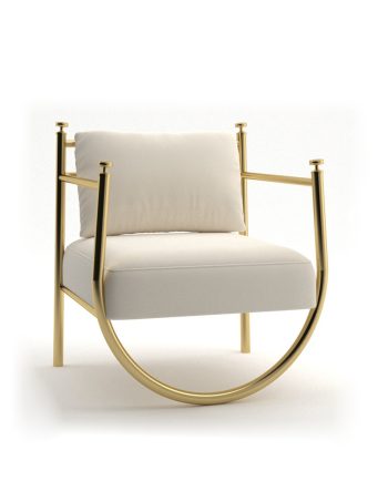 gold metal tekli koltuk berjer nida iç mimarlık